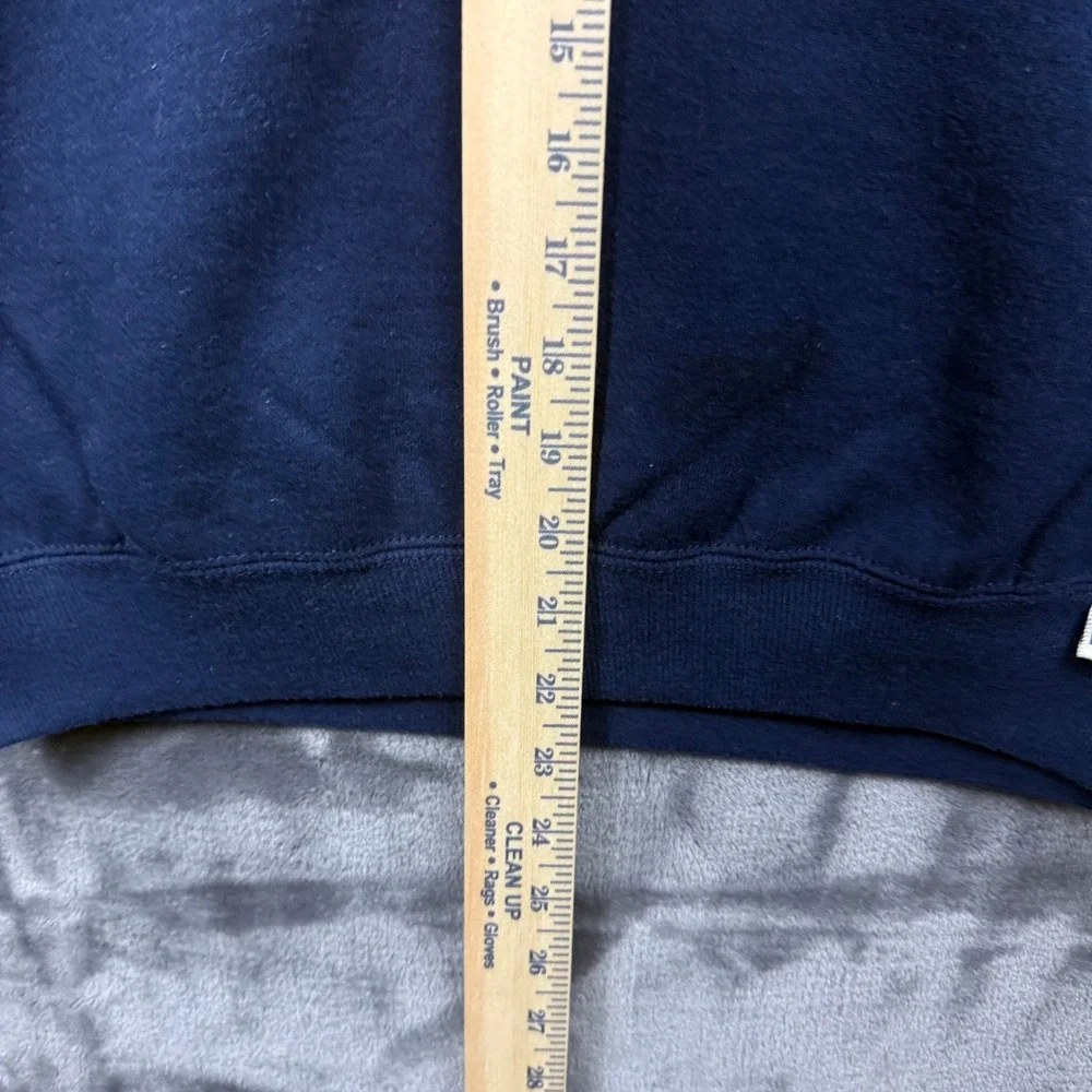Russell Athletic Sweatshirt Youth L Navy Blue Crewneck V-Stitch USA Fleece